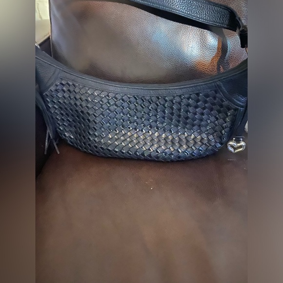 BRIGHTON BLACK WOVEN HANDBAG WITH TASSEL - Picture 5 of 16